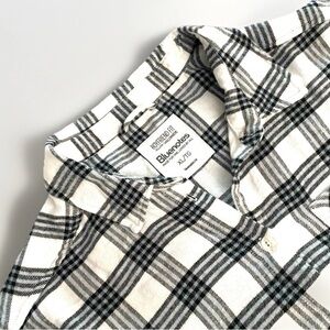 Bluenotes Boyfriend Fit Black Plaid Women’s XL Casual Comfort Grungy 90s Style